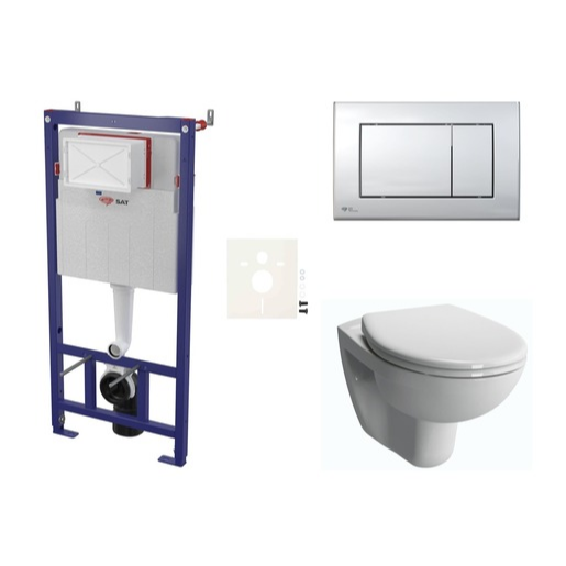 Cenově zvýhodněný závěsný WC set SAT do lehkých stěn / předstěnová montáž+ WC VitrA Normus SIKOSSNOR21K SAT
