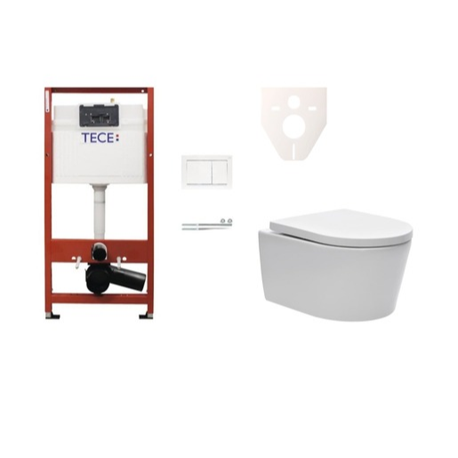 Cenově zvýhodněný závěsný WC set TECE do lehkých stěn / předstěnová montáž+ WC SAT Brevis SIKOTSW0 SAT