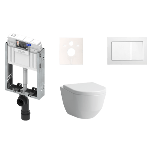 Cenově zvýhodněný závěsný WC set TECE k zazdění + WC Laufen Laufen Pro KMPLPROAT Tece