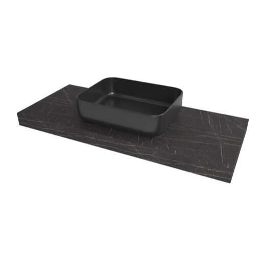 Deska pod umyvadlo Naturel Dolce 80x8x50 cm Pietra Grigia černá mat DO8050PBC Naturel