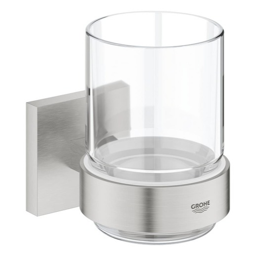 Grohe Start Cube Accessories sklenička s držákem supersteel 41097dc0 G41097DC0 Grohe