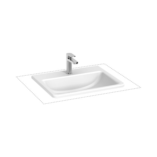 Jika Cubito zápustné umyvadlo 56x44 cm otvor pro baterii uprostřed H8189630001301 Jika