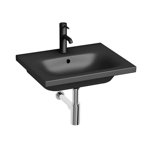 Jika MIo-N umyvadlo 55x45 cm černá mat otvor pro baterii uprostřed H8127127161041 Jika