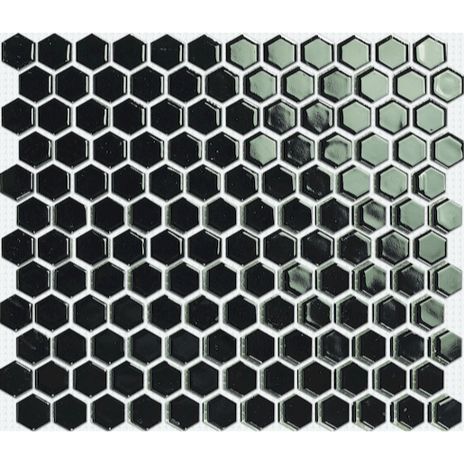 Keramická mozaika Premium Mosaic černá 26x30 cm lesk MOS26BK Premium Mosaic