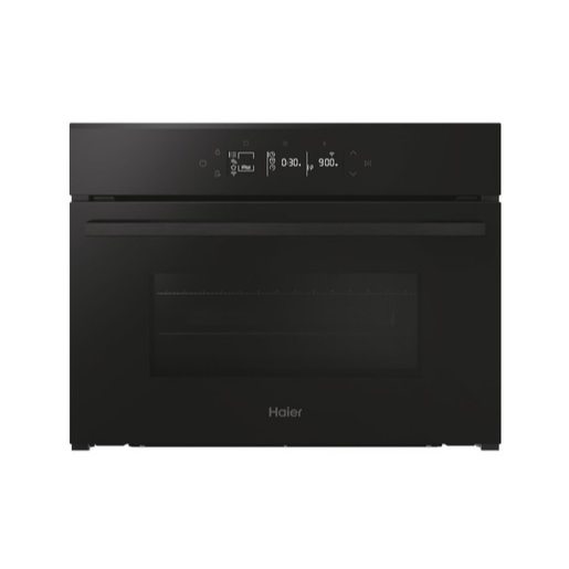 Kompaktní mikrovlnná trouba s grilem a víceúrovňovým pečením (kruhové topné těleso) Haier černá 38900761 Haier