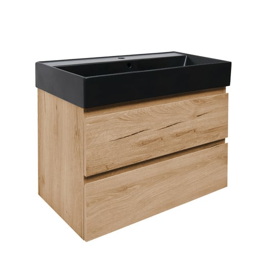 Koupelnová skříňka s umyvadlem SAT B-Way 79x50x45 cm dub mat BWAY80OAKU4B SAT