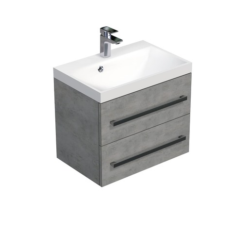 Koupelnová skříňka s umyvadlem SAT Cube Way 60x53x40 cm beton CUBE260ZBE SAT