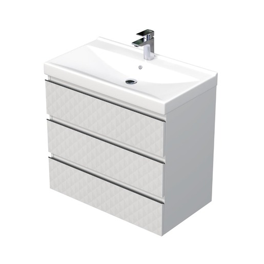 Koupelnová skříňka s umyvadlem SAT Cube Way 80x71x46 cm bílá mat CUBE3D46803ZBVER SAT
