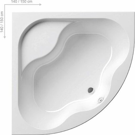 Ravak Gentiana rohová vana 140x140 cm akrylát levá i pravá cf01000000 GE1400 Ravak
