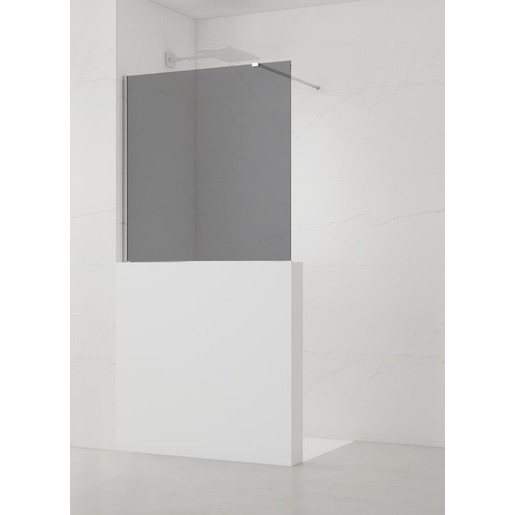 Sprchová zástěna SAT Walk-in 100x100 cm na sníženou příčku chrom SATBWIS100KSPR SAT