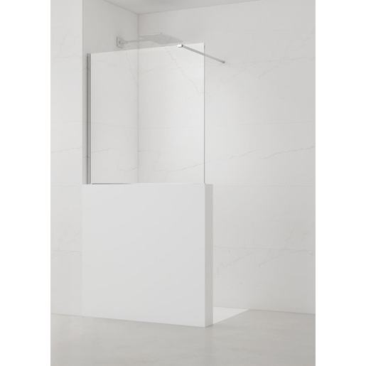 Sprchová zástěna SAT Walk-in 90x100 cm na sníženou příčku chrom SATBWIS90PR SAT