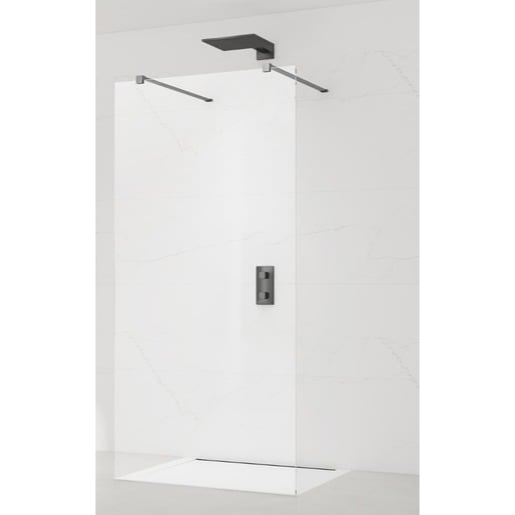 Sprchová zástěna Walk-in 110 cm SAT v barvě profilu Gun metal SATBWI110ZAVGM SAT