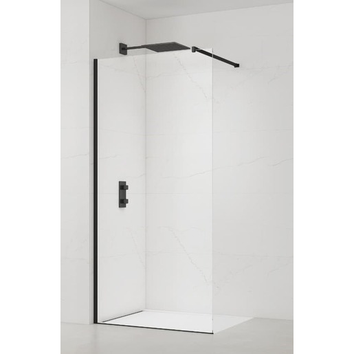 Sprchová zástěna Walk-in 160 cm SAT černá SATBWI160PRC SAT