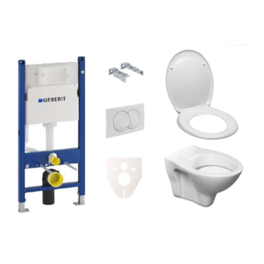 Závěsný set WC S-line + modul Geberit Duofix s tlačítkem Delta 20 bílé SIKOGES5D0 S-Line