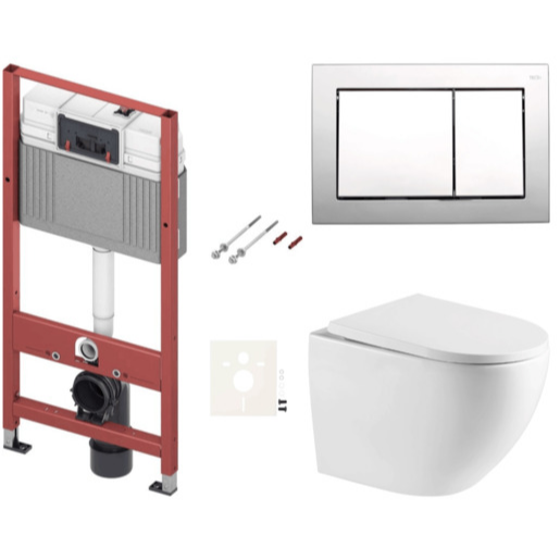 Závěsný wc set do lehkých stěn / předstěnová SAT SIKOTSREX67412 SAT
