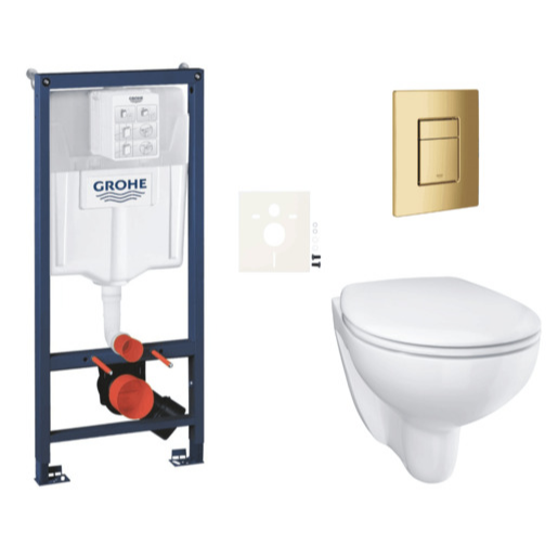 Závěsný wc set do lehkých stěn / předstěnová montáž GROHE Bau Ceramic SIKOGRSBAUSCGL0 Grohe