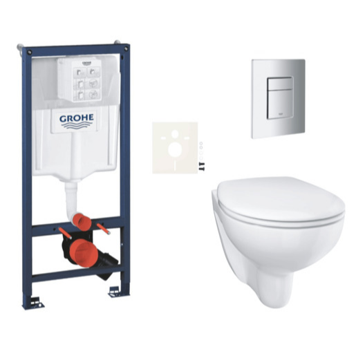 Závěsný wc set do lehkých stěn / předstěnová montáž GROHE Bau Ceramic SIKOGRSBAUSCP00 Grohe