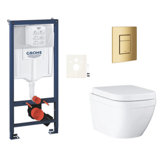 Závěsný wc set do lehkých stěn / předstěnová montáž GROHE Euro Ceramic SIKOGRSEUSCGL0 Grohe