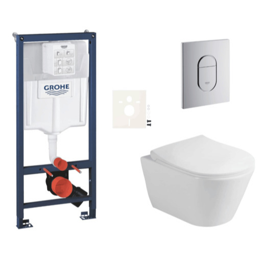 Závěsný wc set do lehkých stěn / předstěnová montáž Glacera Ava SIKOGRSAVAA Grohe
