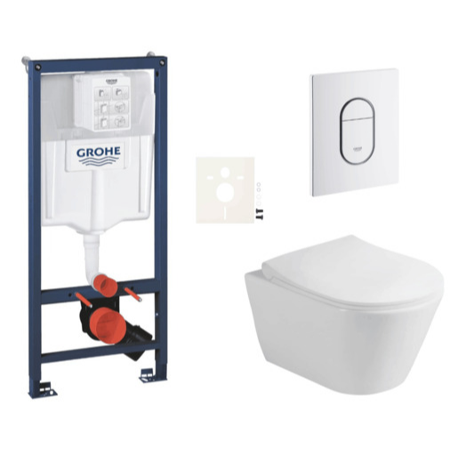 Závěsný wc set do lehkých stěn / předstěnová montáž Glacera Ava SIKOGRSAVAASH0 Grohe