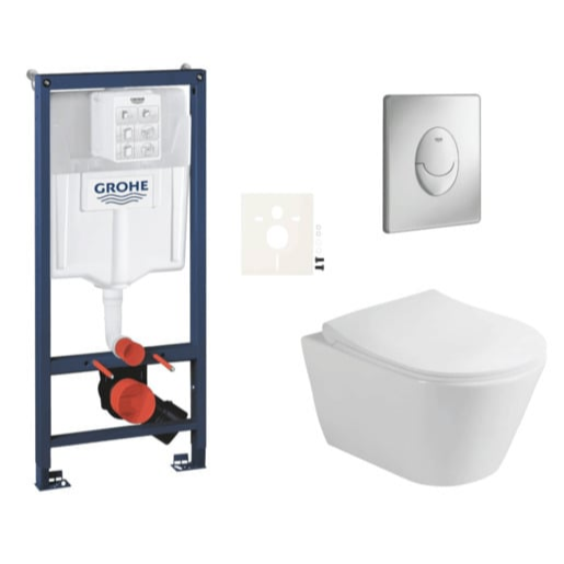 Závěsný wc set do lehkých stěn / předstěnová montáž Glacera Ava SIKOGRSAVASAP00 Grohe