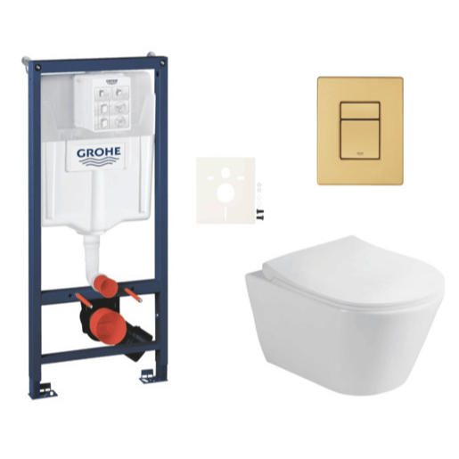 Závěsný wc set do lehkých stěn / předstěnová montáž Glacera Ava SIKOGRSAVASCGN0 Grohe