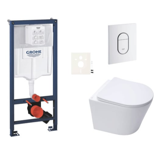 Závěsný wc set do lehkých stěn / předstěnová montáž Swiss Aqua Technologies Infinitio SIKOGRSIN10ASH0 Grohe
