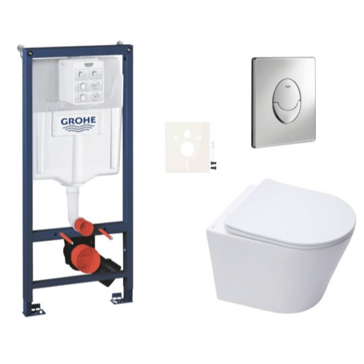Závěsný wc set do lehkých stěn / předstěnová montáž Swiss Aqua Technologies Infinitio SIKOGRSIN10SA Grohe