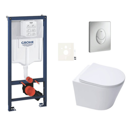 Závěsný wc set do lehkých stěn / předstěnová montáž Swiss Aqua Technologies Infinitio SIKOGRSIN10SAP00 Grohe