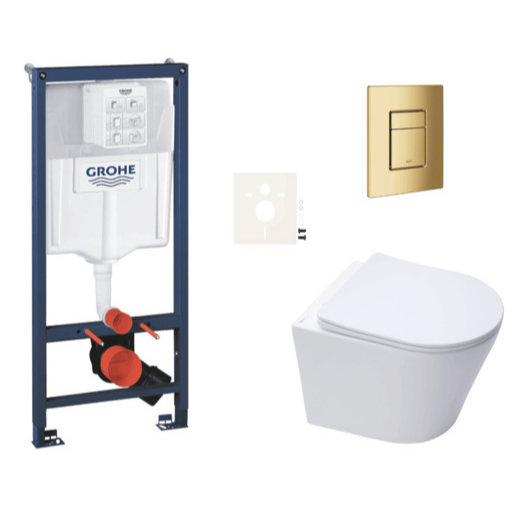 Závěsný wc set do lehkých stěn / předstěnová montáž Swiss Aqua Technologies Infinitio SIKOGRSIN10SCGL0 Grohe