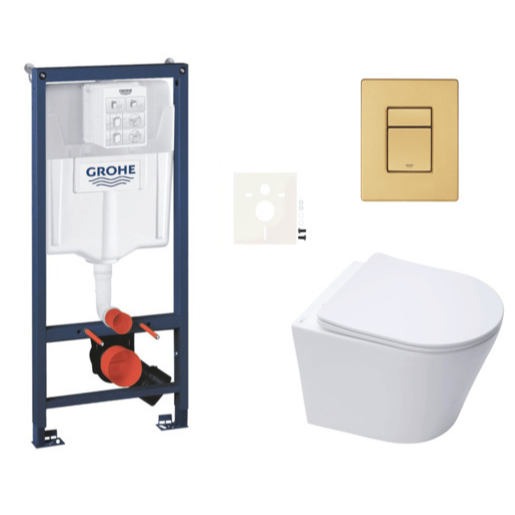Závěsný wc set do lehkých stěn / předstěnová montáž Swiss Aqua Technologies Infinitio SIKOGRSIN10SCGN0 Grohe