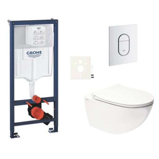 Závěsný wc set do lehkých stěn / předstěnová montáž Swiss Aqua Technologies Infinitio SIKOGRSIN11ASH0 Grohe