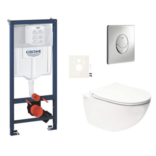 Závěsný wc set do lehkých stěn / předstěnová montáž Swiss Aqua Technologies Infinitio SIKOGRSIN11SA Grohe