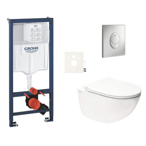 Závěsný wc set do lehkých stěn / předstěnová montáž Swiss Aqua Technologies Infinitio SIKOGRSIN11SAP00 Grohe