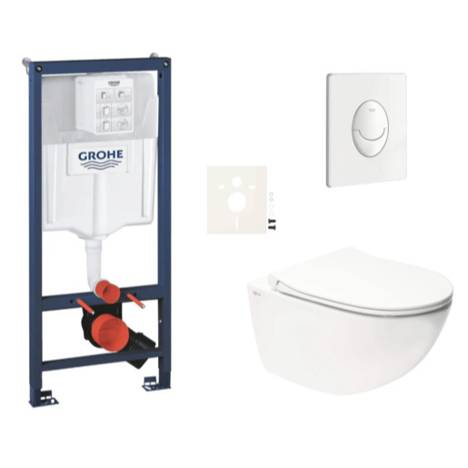 Závěsný wc set do lehkých stěn / předstěnová montáž Swiss Aqua Technologies Infinitio SIKOGRSIN11SASH0 Grohe