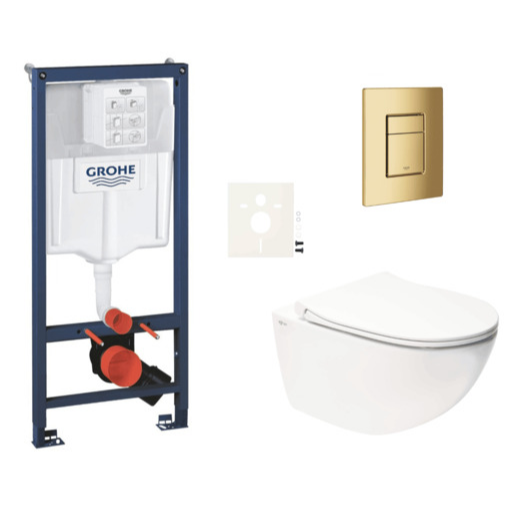 Závěsný wc set do lehkých stěn / předstěnová montáž Swiss Aqua Technologies Infinitio SIKOGRSIN11SCGL0 Grohe
