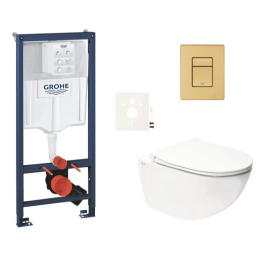 Závěsný wc set do lehkých stěn / předstěnová montáž Swiss Aqua Technologies Infinitio SIKOGRSIN11SCGN0 Grohe