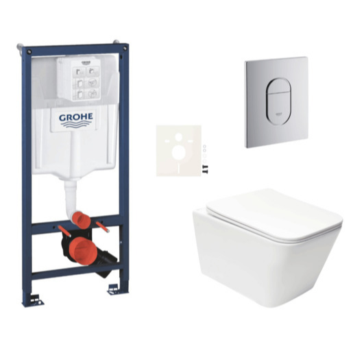 Závěsný wc set do lehkých stěn / předstěnová montáž Swiss Aqua Technologies Infinitio SIKOGRSIN12A Grohe