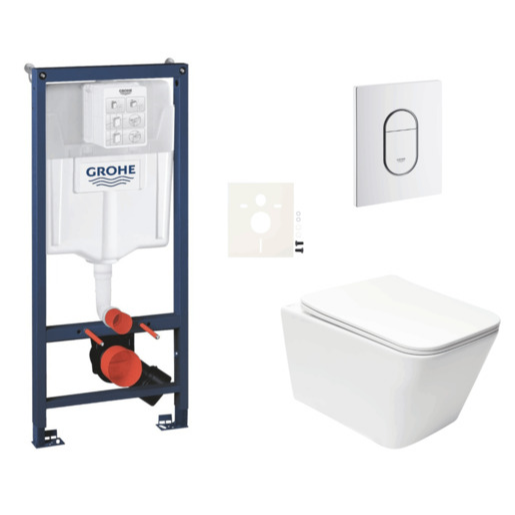 Závěsný wc set do lehkých stěn / předstěnová montáž Swiss Aqua Technologies Infinitio SIKOGRSIN12ASH0 Grohe