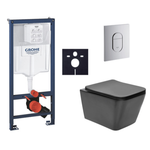 Závěsný wc set do lehkých stěn / předstěnová montáž Swiss Aqua Technologies Infinitio SIKOGRSIN12BA Grohe