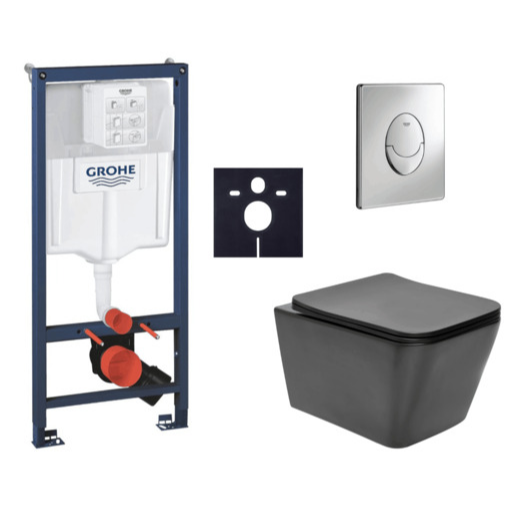 Závěsný wc set do lehkých stěn / předstěnová montáž Swiss Aqua Technologies Infinitio SIKOGRSIN12BSA Grohe
