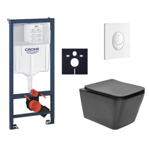 Závěsný wc set do lehkých stěn / předstěnová montáž Swiss Aqua Technologies Infinitio SIKOGRSIN12BSASH0 Grohe