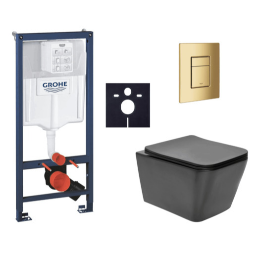 Závěsný wc set do lehkých stěn / předstěnová montáž Swiss Aqua Technologies Infinitio SIKOGRSIN12BSCGL0 Grohe