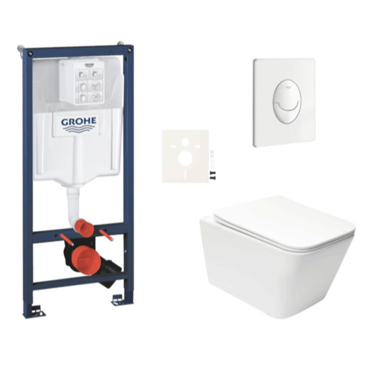 Závěsný wc set do lehkých stěn / předstěnová montáž Swiss Aqua Technologies Infinitio SIKOGRSIN12SASH0 Grohe