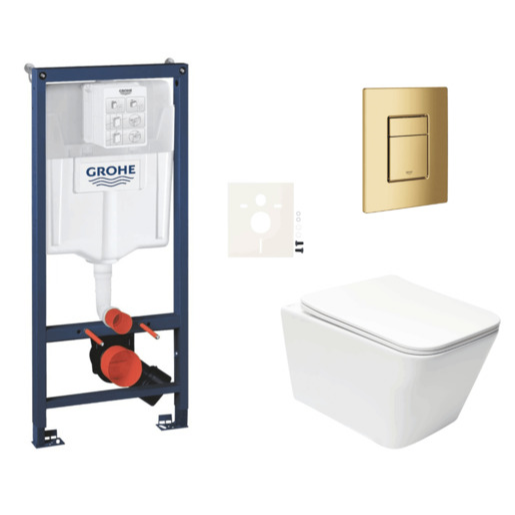 Závěsný wc set do lehkých stěn / předstěnová montáž Swiss Aqua Technologies Infinitio SIKOGRSIN12SCGL0 Grohe