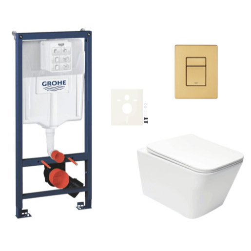 Závěsný wc set do lehkých stěn / předstěnová montáž Swiss Aqua Technologies Infinitio SIKOGRSIN12SCGN0 Grohe