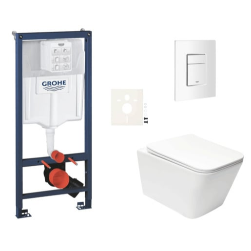 Závěsný wc set do lehkých stěn / předstěnová montáž Swiss Aqua Technologies Infinitio SIKOGRSIN12SCSH0 Grohe