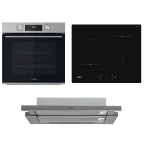 Akční set spotřebičů Whirlpool trouba OMK58CU1SX + indukční deska WSQ7360NE + výsuvný odsavač par AKR7491IX SETWH23 Whirlpool