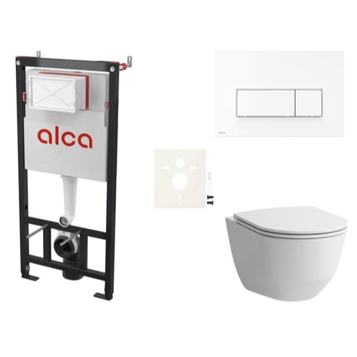 Cenově zvýhodněný závěsný WC set Alca do lehkých stěn / předstěnová montáž+ WC Laufen SIKOASL7 Laufen