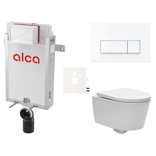 Cenově zvýhodněný závěsný WC set Alca k zazdění + WC SAT Brevis SIKOAW7 SAT
